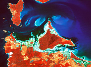 Satellite image showing Robbins Island